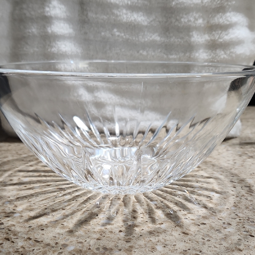 Lead Crystal Cut Glass Bowl Heavy and Elegant 3 in t Vintage